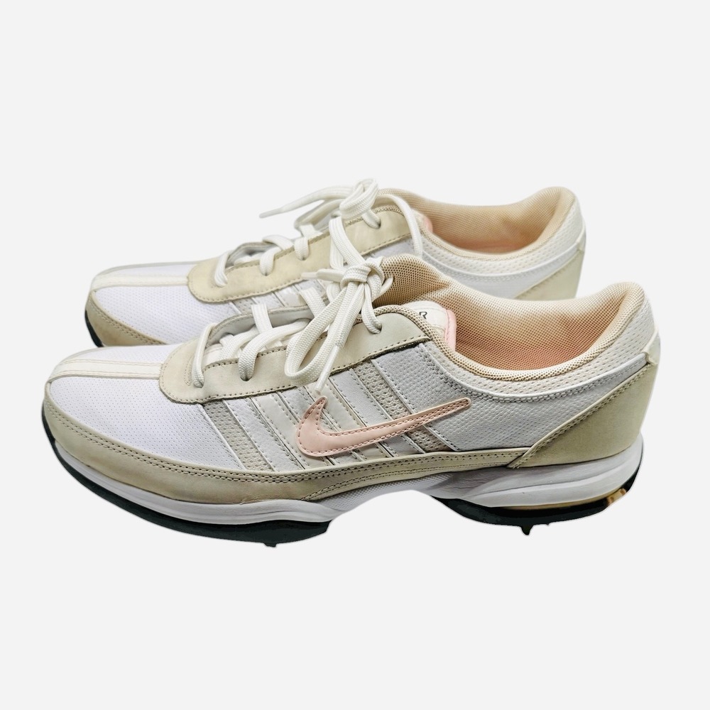Nike Air Brassie Golf Shoes Size 8.5 Women's White & Pink BEAUTIFUL 🤍🩷🤍 - Picture 2 of 10